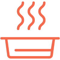 steaming food plate